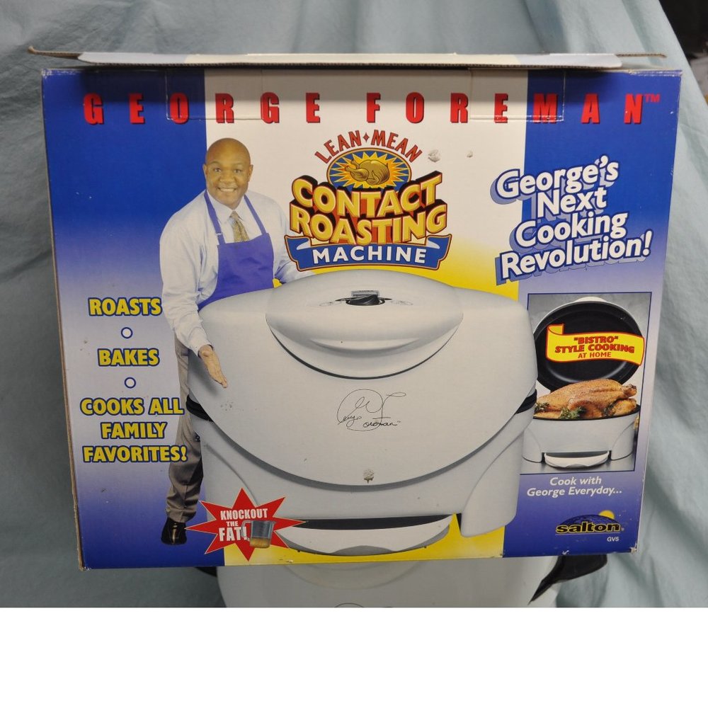 george foreman lean mean contact roasting machine 2002 model GV5 (59)